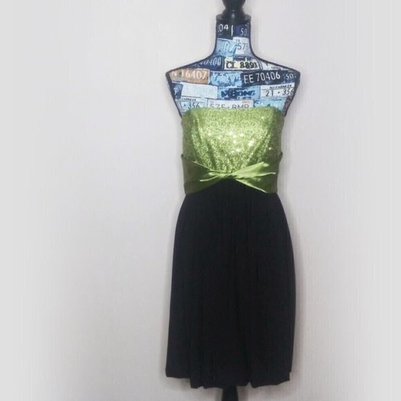 JESSICA McCLINTOCK GUNNE SAX Strapless A-Line Bubble Hem Dress Sz 11 Sequins NWT - Picture 12 of 12